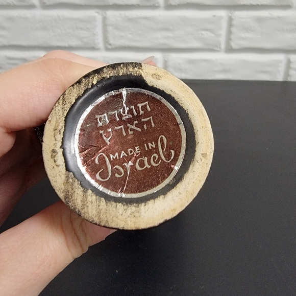 Vintage Holy Land Urn Porcelain Two Handled Vase Made in Israel - Picture 7 of 9